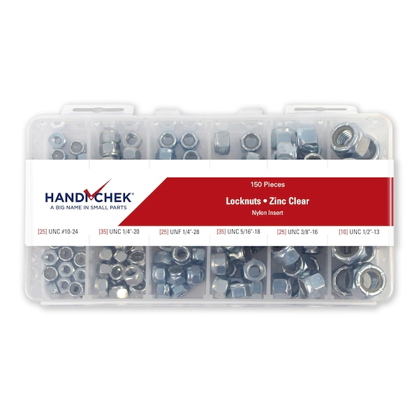 Lock Nut Coarse Thread ZC Asst 150pc HC